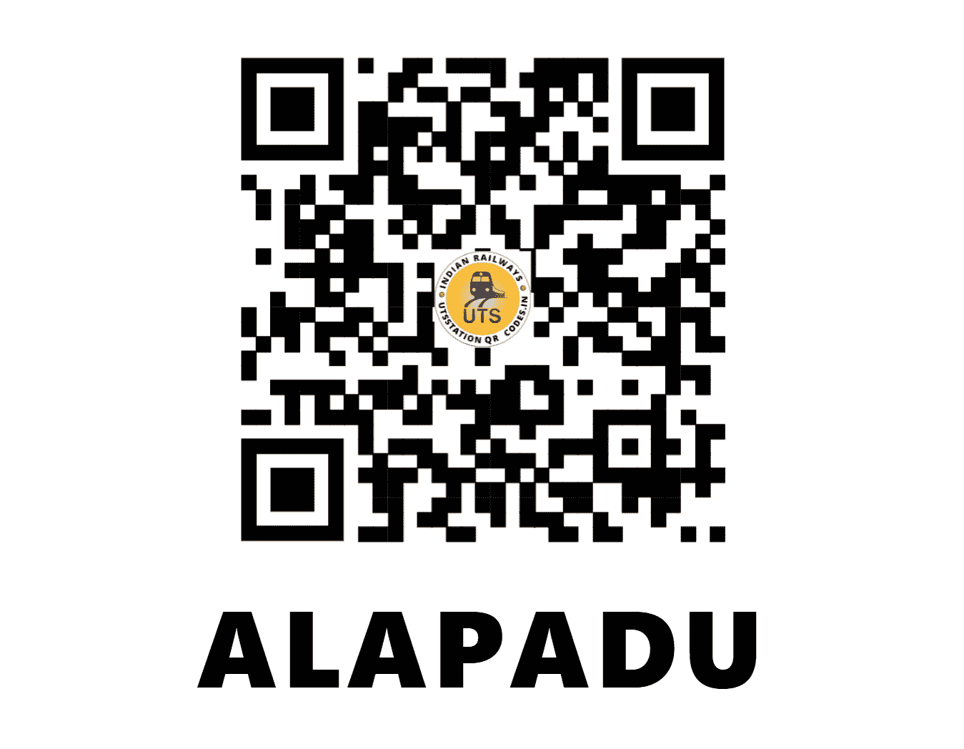 UTS QR Code for ALAPADU - AAU - SC (ANDHRA PRADESH)